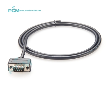 1-meter Slim Low Profile Straight DB9 Male to Open Single End Serial RS232 Cable