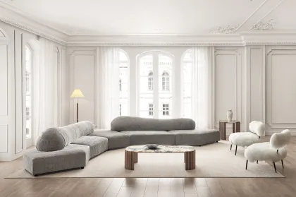 Round Silver Storage Nordic Coffee Table