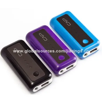 Portable Power Banks, Fashionable Design, Emergency System for Travel, 5.3V/1,000mA Output Voltage