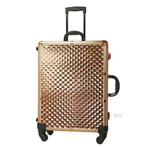 Professional makeup station in rose gold color for designer