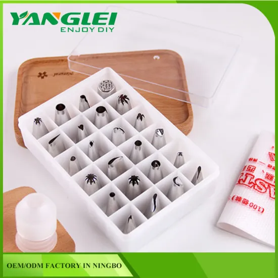 24PCS Hot Sales High Quality Cake Decoration Stainless Steel Nozzle Tip Set