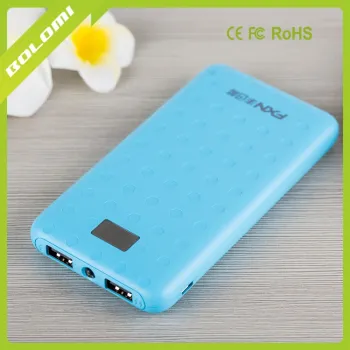 Ultra-thin Mobile Power 10000 mAh Portable charger External Battery Mobile Phone Charger with LCD indicator and LED flashlight .