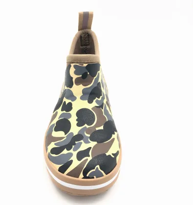 Langland Old School Camo Neoprene Rubber Deck Boots For Kids