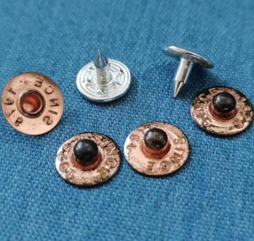 CUSTOM FASHION BLACK COPPER LOGO JEANS RIVETS FOR DENIM
