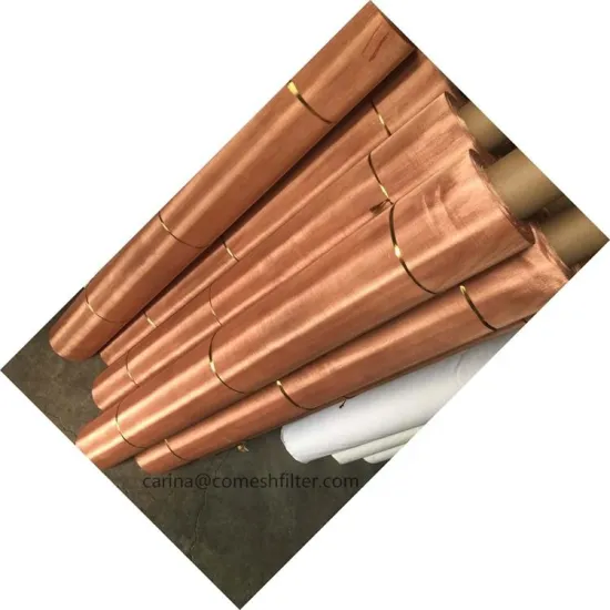 Red Copper Wire Mesh for EMF Shielding - 80, 200, 250 Mesh Faraday Cage