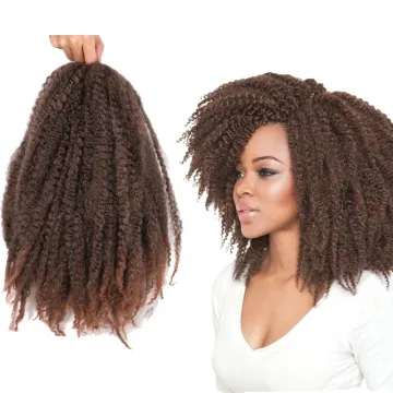 Marley Twist Crochet Hair Synthetic Kinky Twist Crochet Hair Extensions Marley Crochet Faux Locks Hair For Women