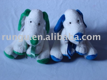 PLUSH  DOG WITH LOVE COUPLE