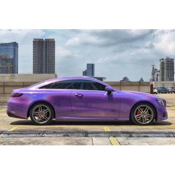 Vinilo de automóvil morado láser holográfico brillante