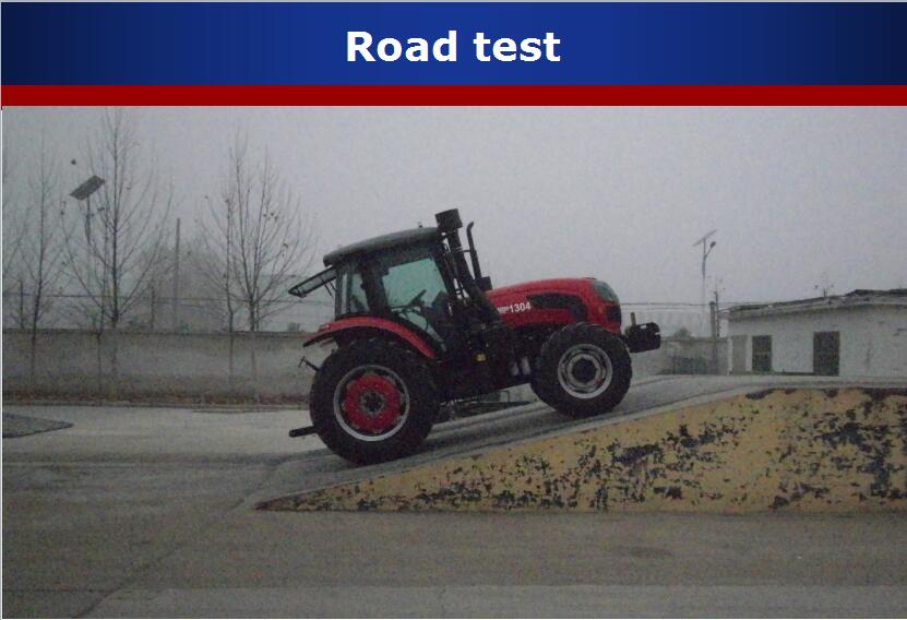 130HP wheeled tractor--Road test for 130hp