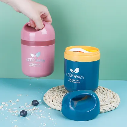 INS Hot 304 Stainless Steel Insulated Soup Tumbler Flask Cup