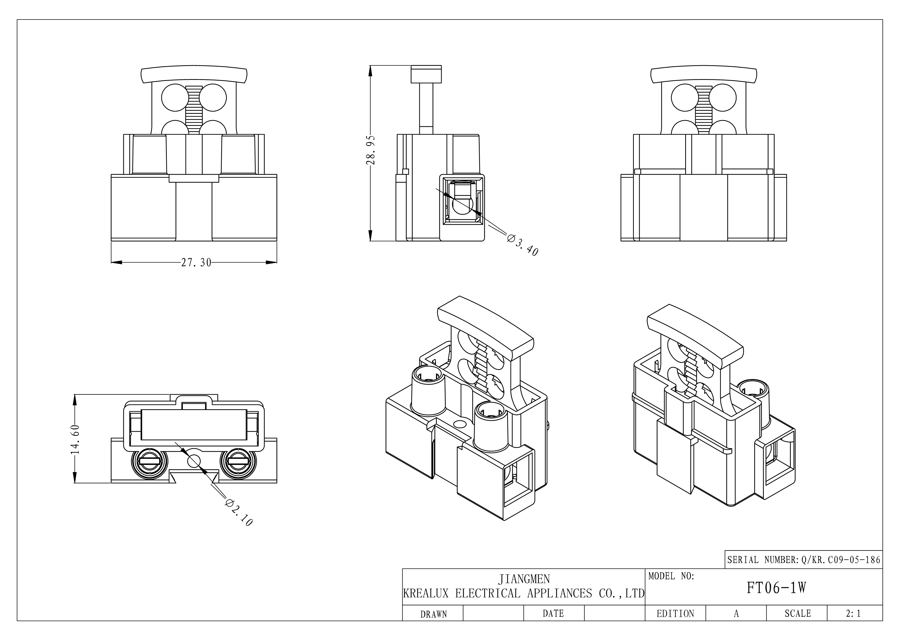 Fused Mounting Terminals With Wire Protector