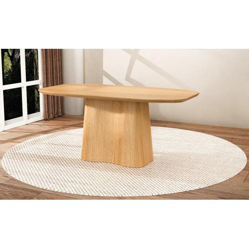 Modern Square Coffee Table with Wooden Design