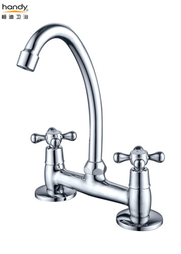 Bathroom Double Handles Faucet Basin Mixer