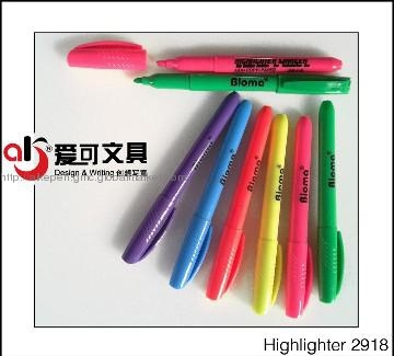 fine barrel plastic highlighter of fibre tip with clip