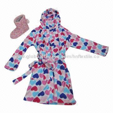 Children's robes and boots, made of micro terry fabric