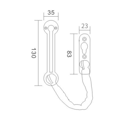 Сильная цепочка дверей безопасности