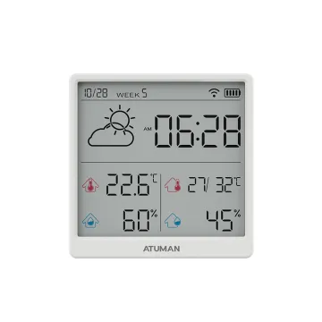 TH3 Indoor Room Thermometer and Humidity Gauge with Temperature Monitor - Atuman Duka Digital Hygrometer Thermometer