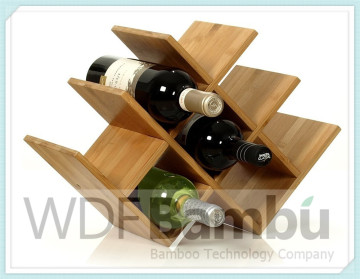 New Product for 2015 100% Mao Bamboo Tabletop Wine Rack/ Holder