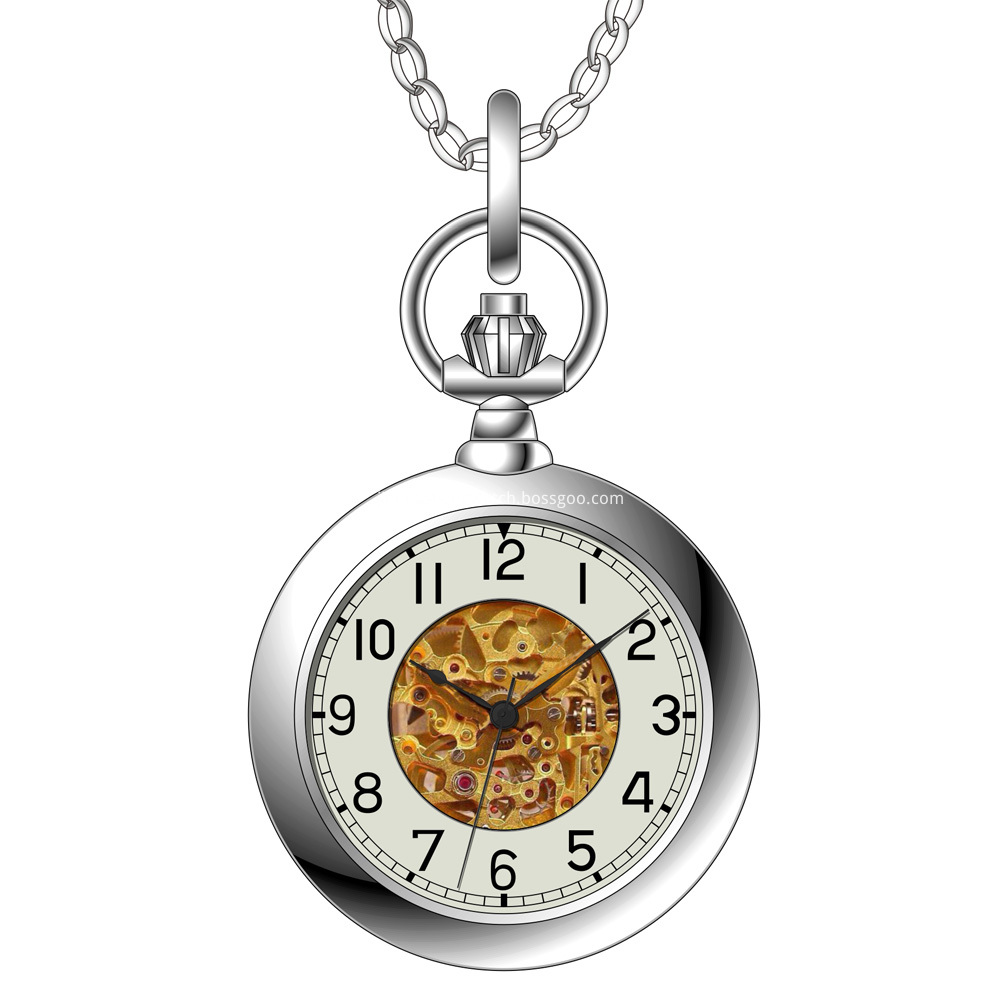 Silver automatic pocket watches