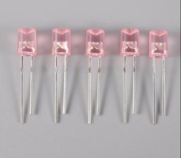 5mm Concave LED Light Pale Pink Short Legs for Christmas Light