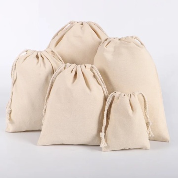 Sac-cadeau à cordes de tirage personnalisé coton vierge