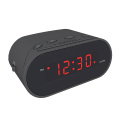 Venta caliente ABS Reloj de escritorio digital Negro Pequeño LED Reloj digital Altavoz Bluetooth con reloj y radio