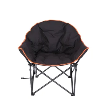 Portable Oversized Leisure Folding Sofa Moon Saucer Camping Chair with Padded Cushion