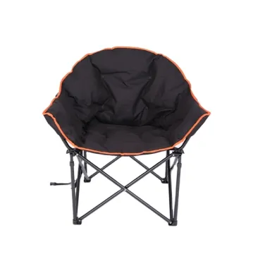 Portable Oversized Leisure Folding Sofa Moon Saucer Camping Chair with Padded Cushion