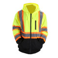 Veste de réflexion sur le vêtement d&#39;automne jaune salut vis de sécurité