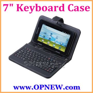 7 inch tablet Protective case USB Keyboard Case PU Leather Case with Stand for 7" Android Tablet PC Black Pink,Red