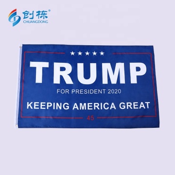High quality silk screen printing polyester trump flag