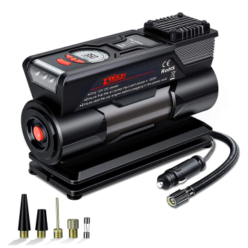 DC 12V Digital Air Compressor Pump with HD LCD Screen: The Ultimate Tyre Inflator for Vehicles