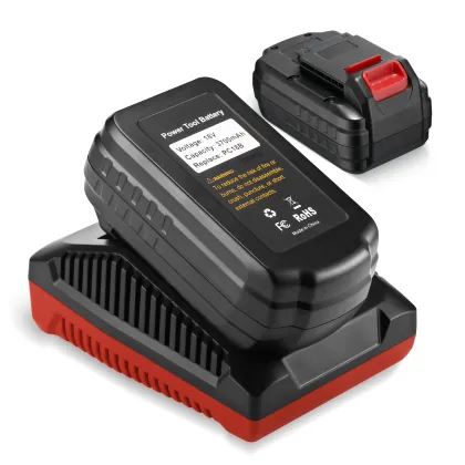Upgraded 2 Pack 3700mAh 18V Replacement Charger for Porter Cable Cordless Power Tools