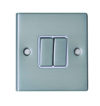 10 AMP 2 Gang 2 Way Stainless Switch