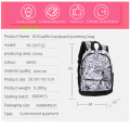 600D PU Graffiti Backpack Painting Bag