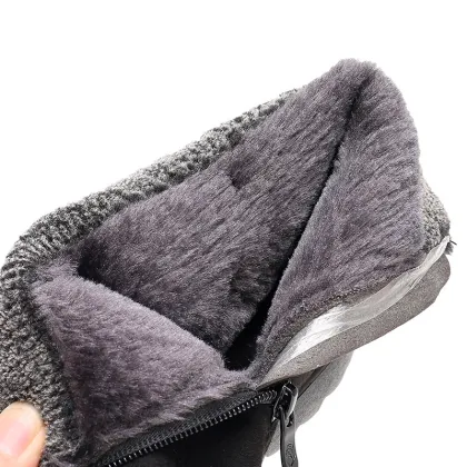 Cow tendon soled mother cotton boots