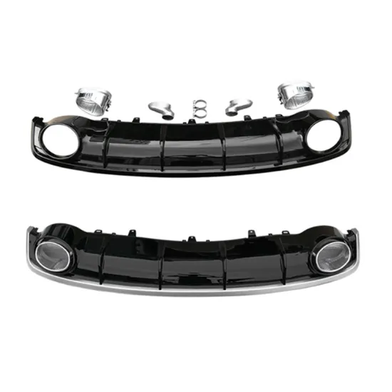 ABS Rear Bumper Diffuser with Exhaust Pipes for 2016-2018 Audi A7 - Upgrade to RS7 Style