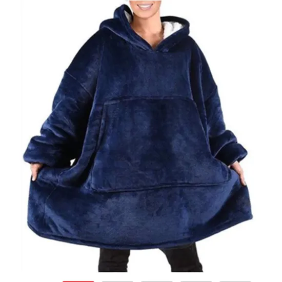 Oversized TV Blanket Sweatshirt Hoodie Ultra Plush Soft Warm Hooded Coats Bathrobe