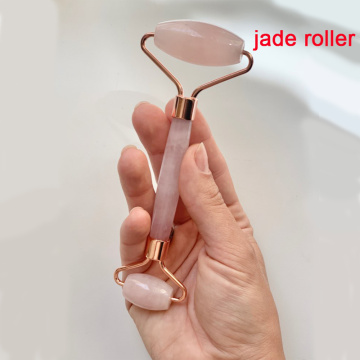 Jade Roller Face Massage Rose Quartz Natural Stone Crystal Slimmer Lift Facial Massage Relaxation Beauty Care Slimming Tools