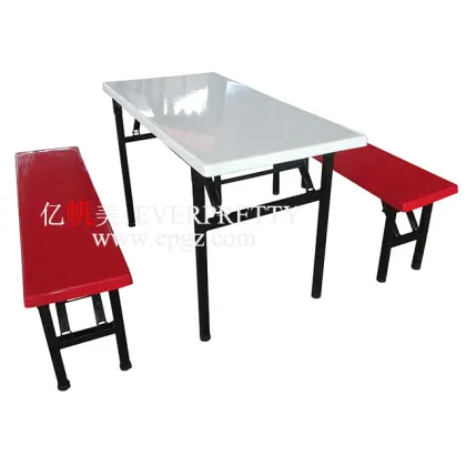Modern Six-Seater School Restaurant Table and Bench Sets