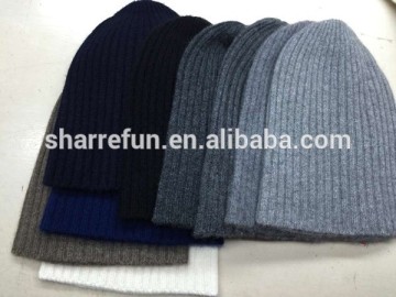 wholesale 91 colors ribbed men's pure cashmere beanie hats