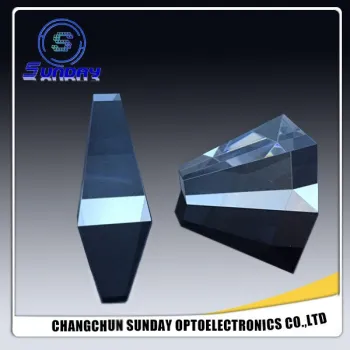 Optical bk7 glass solar powered prism