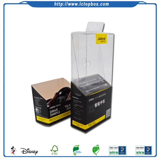 PVC PET PP Plastic Box for Earphone Packaging