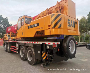 Wholesale Price Used SANY STC750 75 Ton Telescopic Boom Mobile Truck Crane