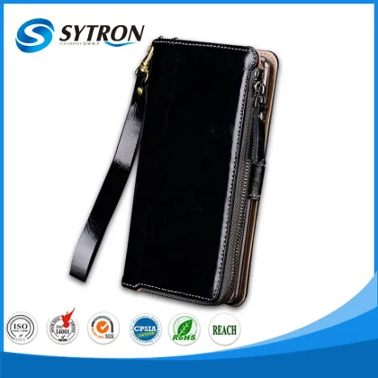 Multi-functional Genuine Leather Wallet Case for apple iphone hanging case