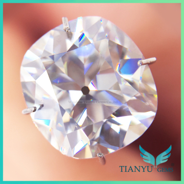 white moissanite diamond 8x9 mm antique cushion cut DEF color charles colvard moissanite