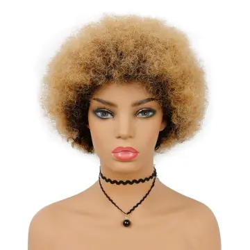 Brazilian glueless T1B/27 kinky afro short curly  top quality  short afro curly wig human hair wigs Mechanism wig