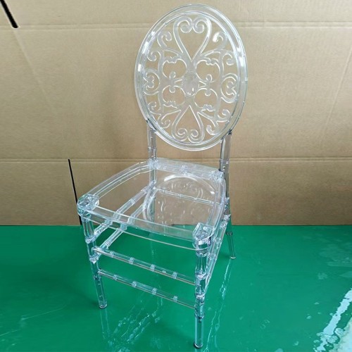 Hot Selling Clear Plastic Back Wedding Dining Chair