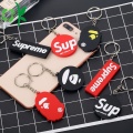 Chaveiro personalizado da borracha de silicone do Keyring da letra / número