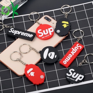 Customized Letter/Number Keyring Silicone Rubber Keychain